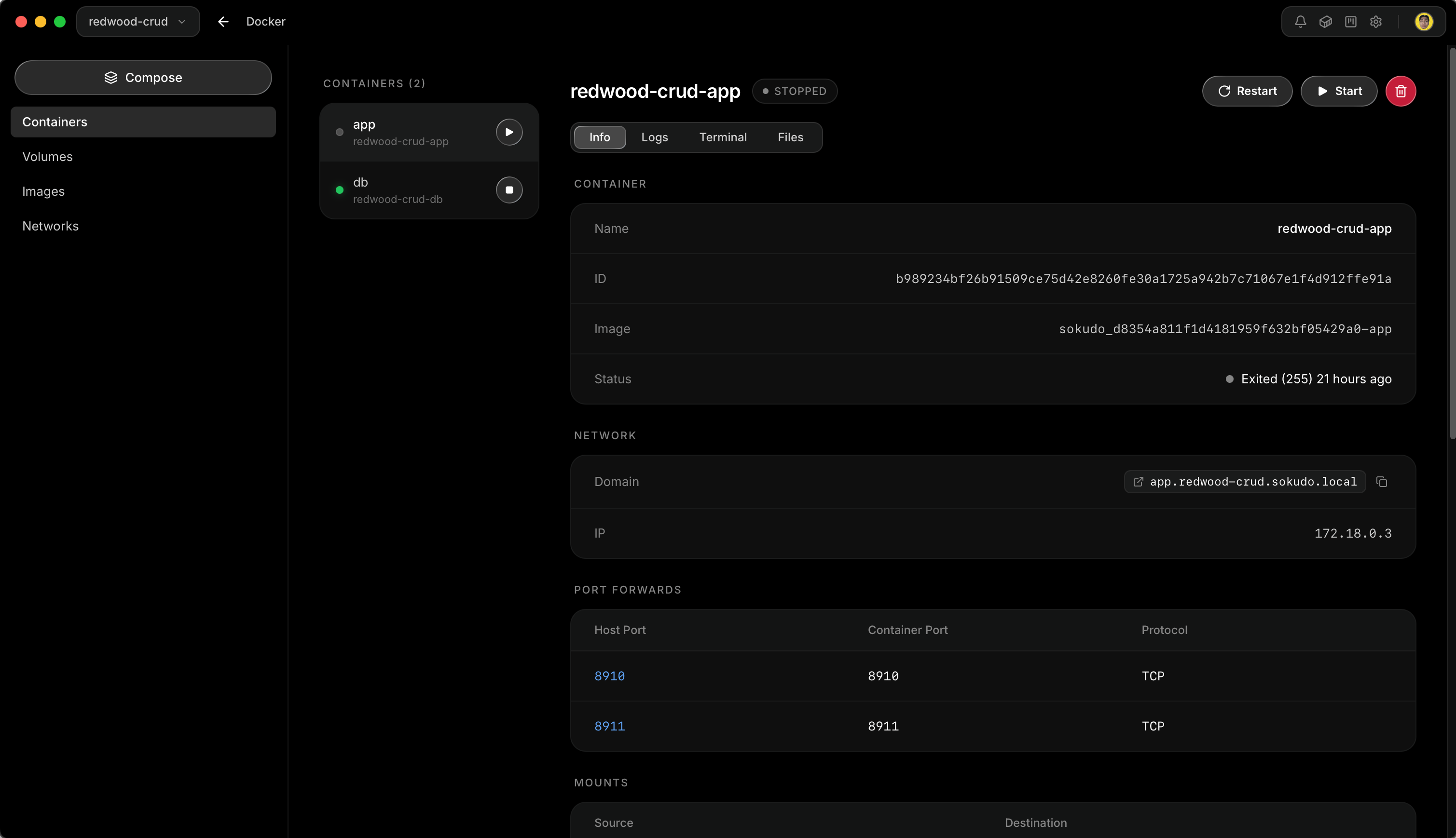 Docker container